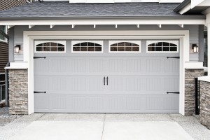 Double overhead garage door installation completed by WM Haws in Guelph, Ontario