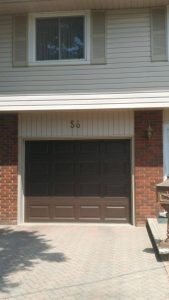 Chocolate Clopay Classic short panel garage door, variant 2, WM Haws Guelph