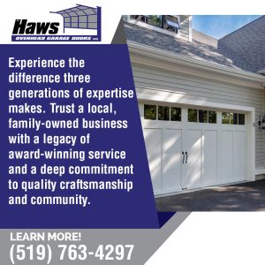 Haws Overhead Garage Doors: local family-owned garage door experts. 